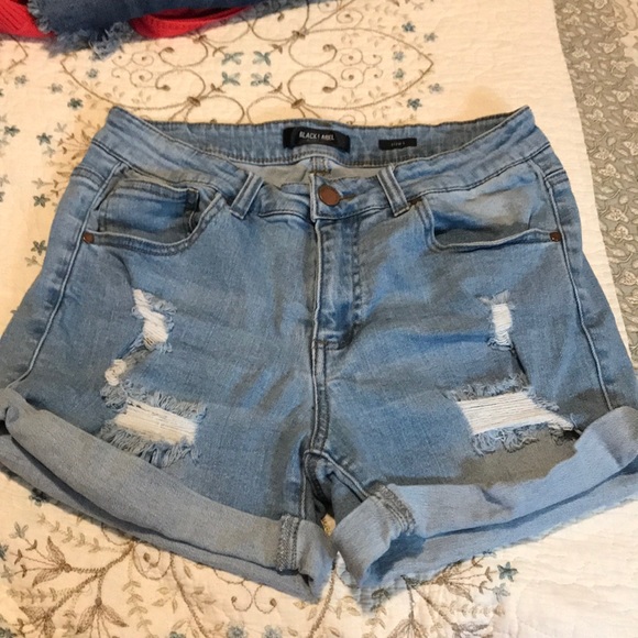 black label jean shorts